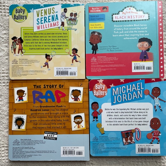 4 Silver Dolphin books.Michael Jordan,Story of Rap,Black History,William sisters - Picture 2 of 3